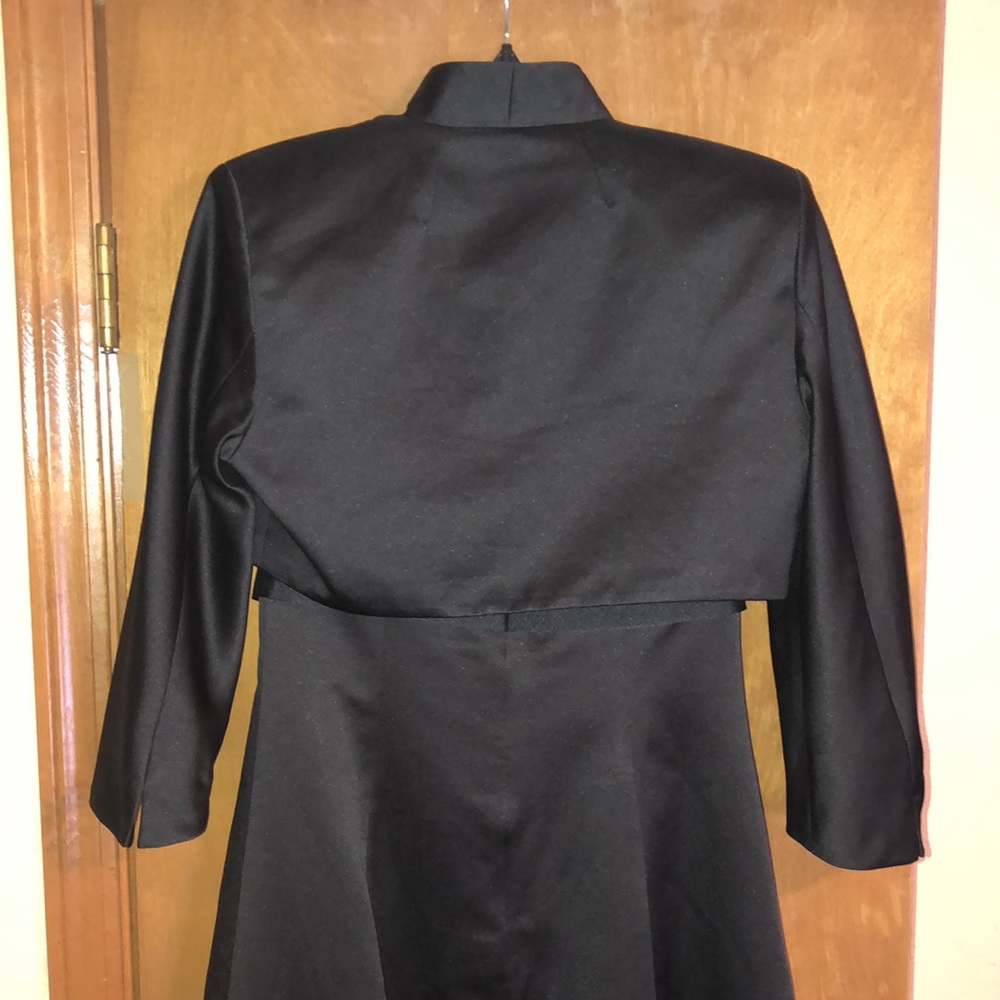 David’s Bridal Bridesmaid Black Dress and Jacket - Picture 9 of 11